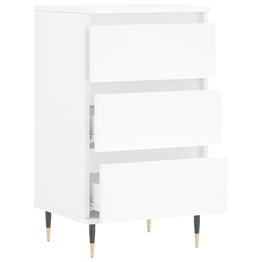 Buffet credenza cassettiera mobiletto mobile contenitore organizer per cucina soggiorno salotto 40 x 35 x 70 cm legno ingegnerizzato bianco 02_0030299