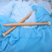 Breinaaldi in legno - Super grande breinaaldi unipunto - Attrezzo in cotone da self-made - Per sciarpa maglione coperta - Breinaaldi per principianti - 1 coppia (20 mm)