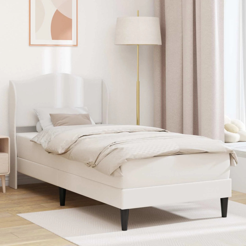 Struttura del letto con testiera Bianco 80 x 200 cm Similpelle 42027836