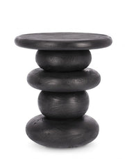 Tavolino Ø 40x45 cm Caffèblack in Legno Black