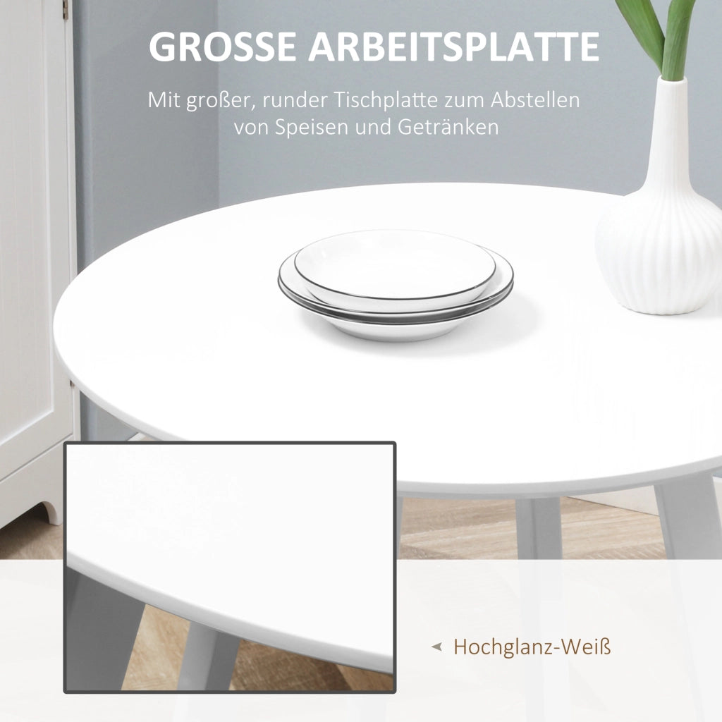 Tavolo da pranzo per 2 persone ¨C zephmum ¨C bianco 72x72x75 cm