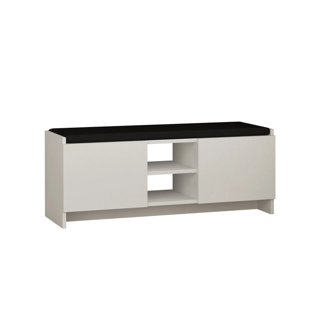 Scarpiera in legno "Zulla" - 110 x 37 x 43 cm - Bianco