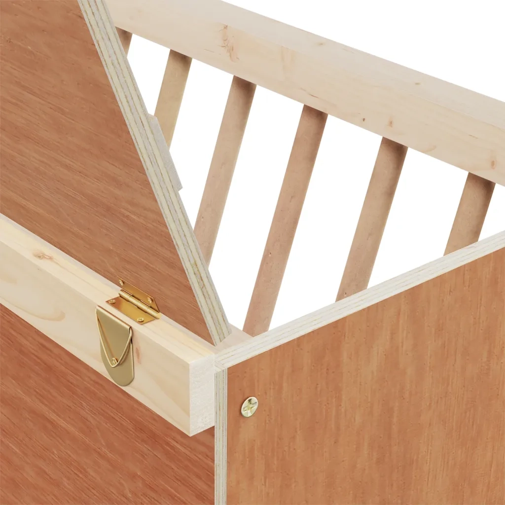 Mangiatoia per Conigli 37x18,5x23 cm in Legno Massello di Abete CFW1145041