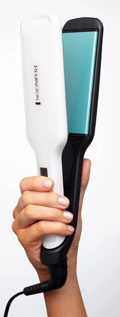 Remington S8550 messa in piega Piastra per capelli Caldo Nero, Bianco