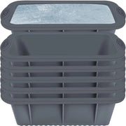 6-Pack Mouldi per Cubetti di Ghiaccio Reutilizzabili - Mould Silicone per Rilascio Facile per Bagni di Ghiaccio e Cocktail Whisky - Grigio