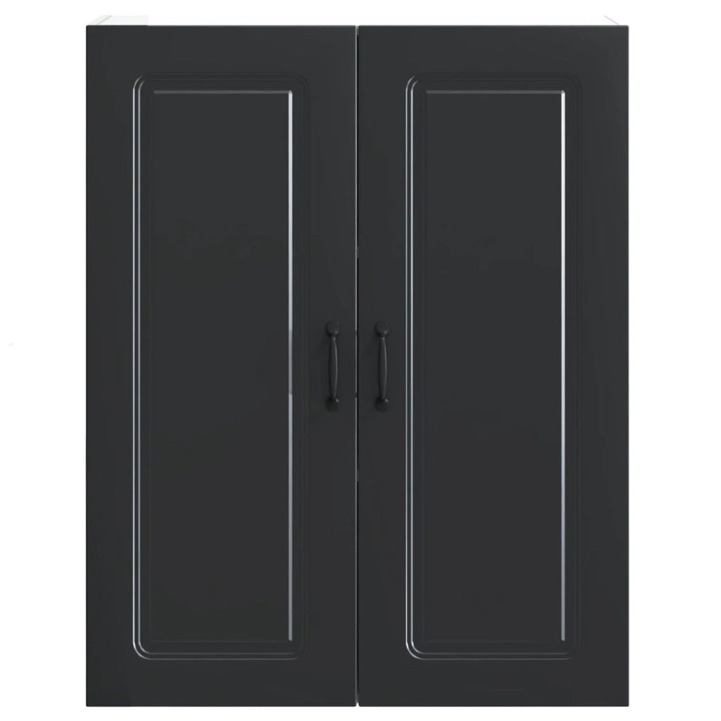 Mobile da cucina rettangolare moderno con ampio spazio contenitivo 80 x 31 x 100 cm in legno composito nero 02_0053824