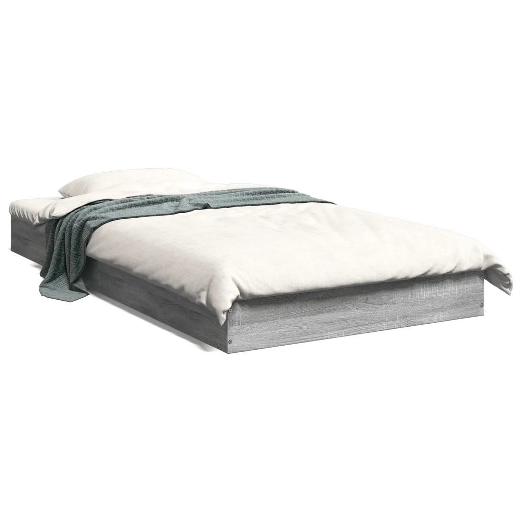 Giroletto-Struttura Letto Grigio Sonoma 100x200 cm in Legno Multistrato 731915