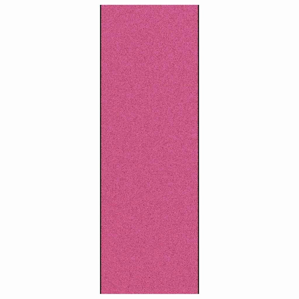 Zerbino d'ingresso moderno rettangolare per interni/esterni 120 x 350 cm design pulito resistente poliammide rosa 02_0057945
