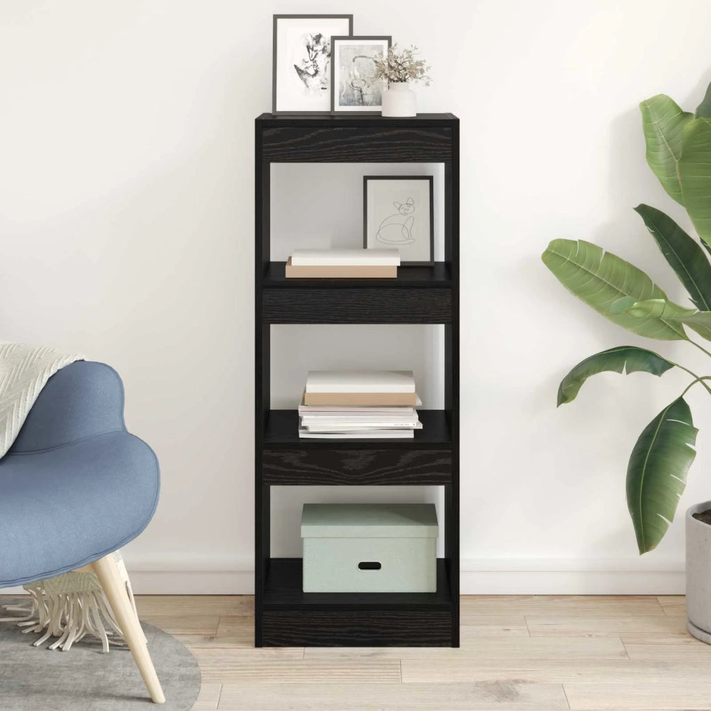 Armadio per Libri Rovere nero 37 x 30 x 103 cm