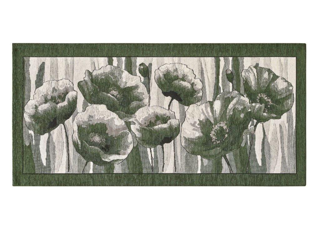Tappeto Passatoia Cucina Corsia Retro Antiscivolo Disegno Amsterdam By Suardi - 55x280 - Verde
