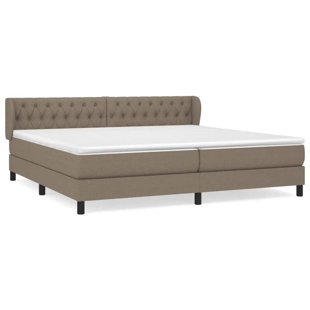 Giroletto a Molle con Materasso Tortora 200x200 cm in Tessuto 3126513