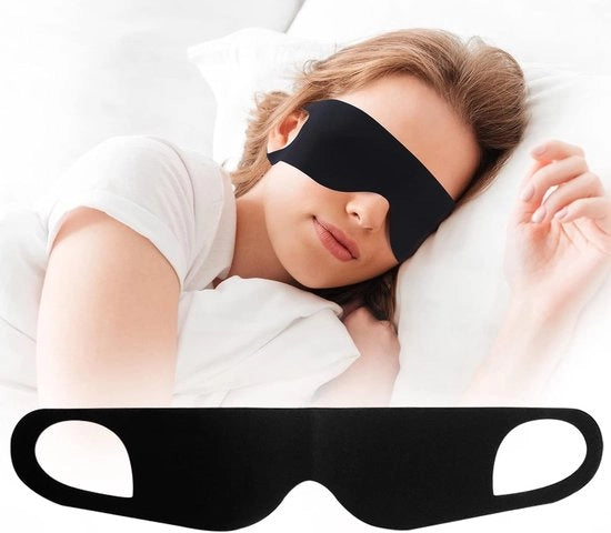 Occhiali da Sonno per il Comfort - Maschera da Sonno Rilassante - Nero