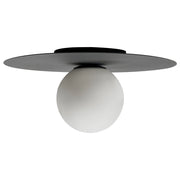Lampada da soffitto in metallo nero a incasso di forma rotonda Moderna