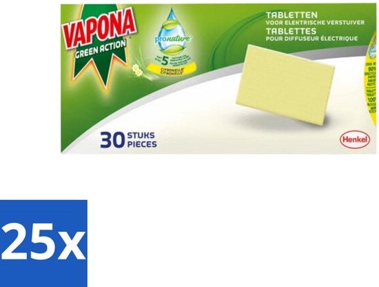 25 x Verstuviera Navollo - Protezione Insetti - 30 Compressi - Green Action - Navollo - Verstuviera Elettronica - Insetticida