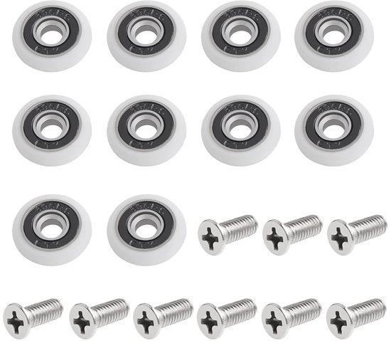 Ruote per Finestre Scorrevoli in Nylon/Kupronickel - 19 mm - Ruote Reservarie Durissime in Acciaio Inox