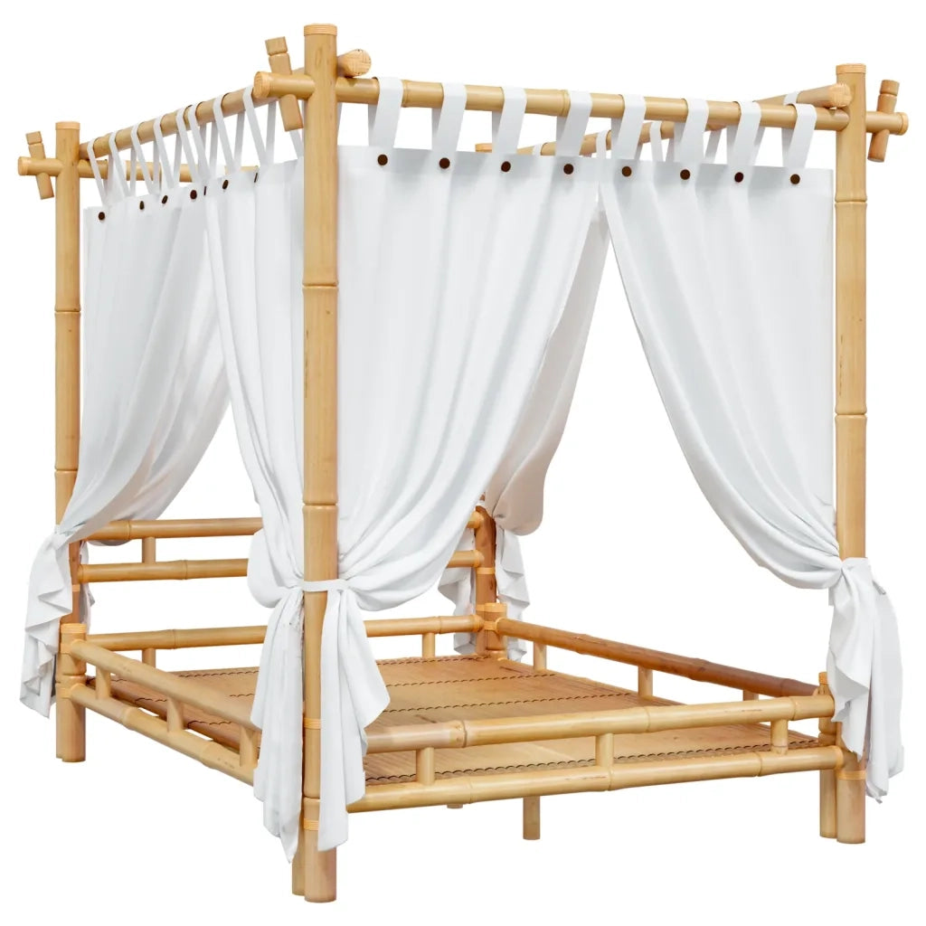 Letto a Baldacchino 140x200 cm in BambÃ¹ cod mxl 60932