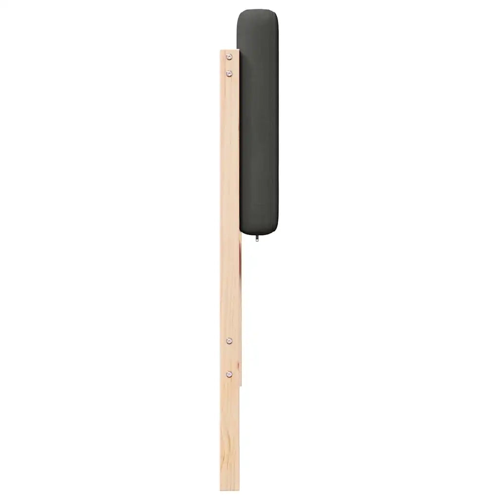 Testiera imbottita Marrone e grigio scuro 75 cm Pino massello