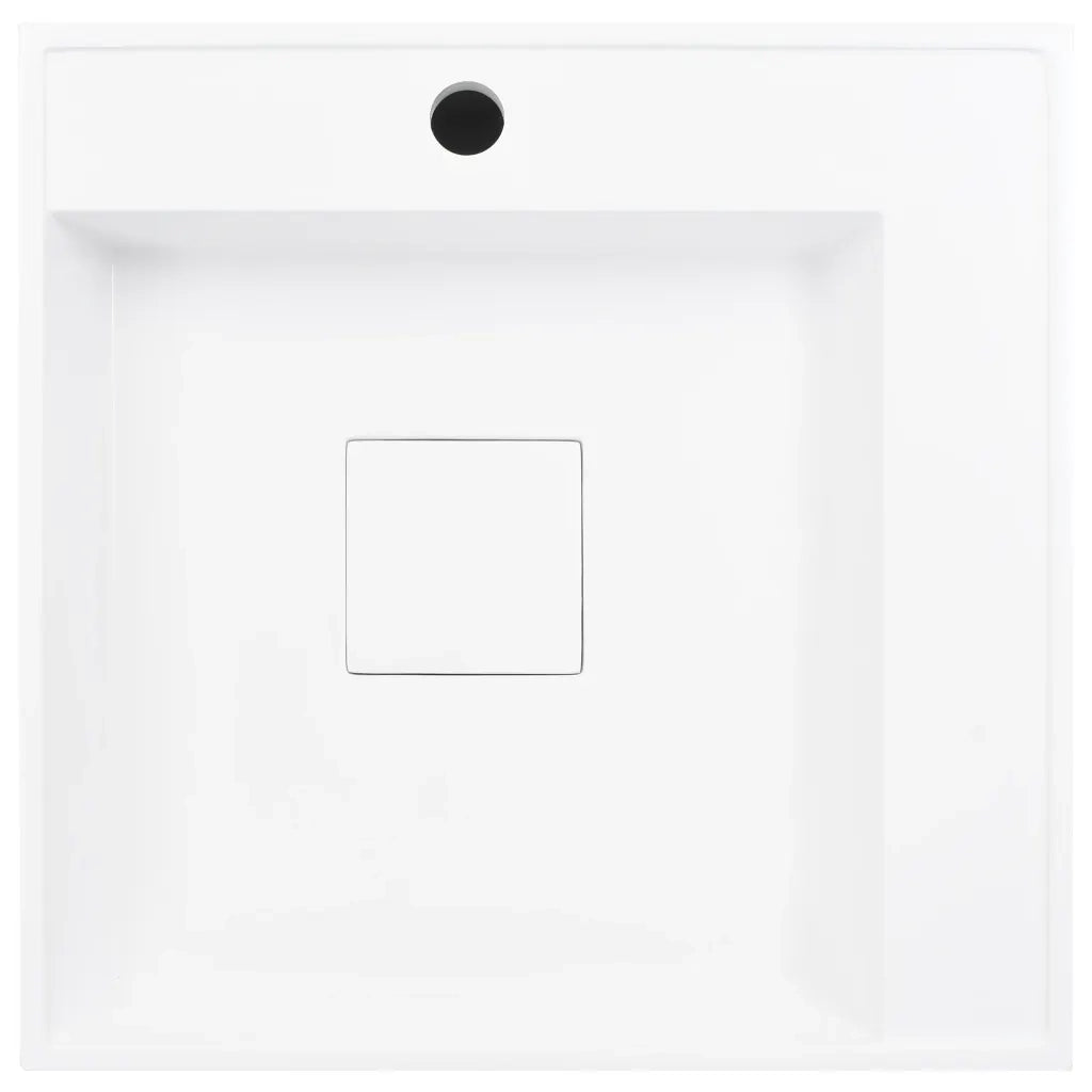 Lavandino 50x50x12,3 cm Blocco in Marmo/Minerale Bianco cod mxl 43191