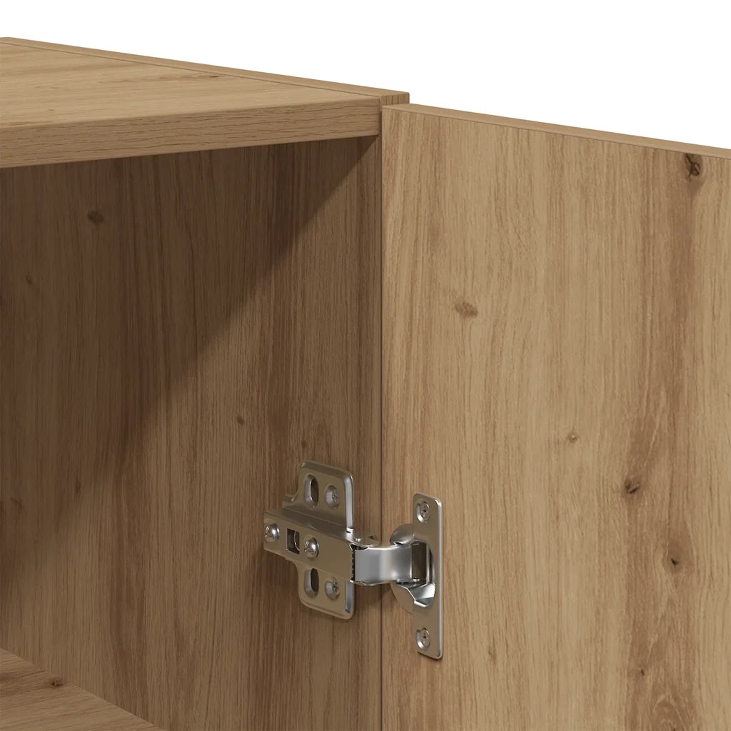 Mobile a Parete Rovere Artigianale 69,5x34x90 cm in Truciolato