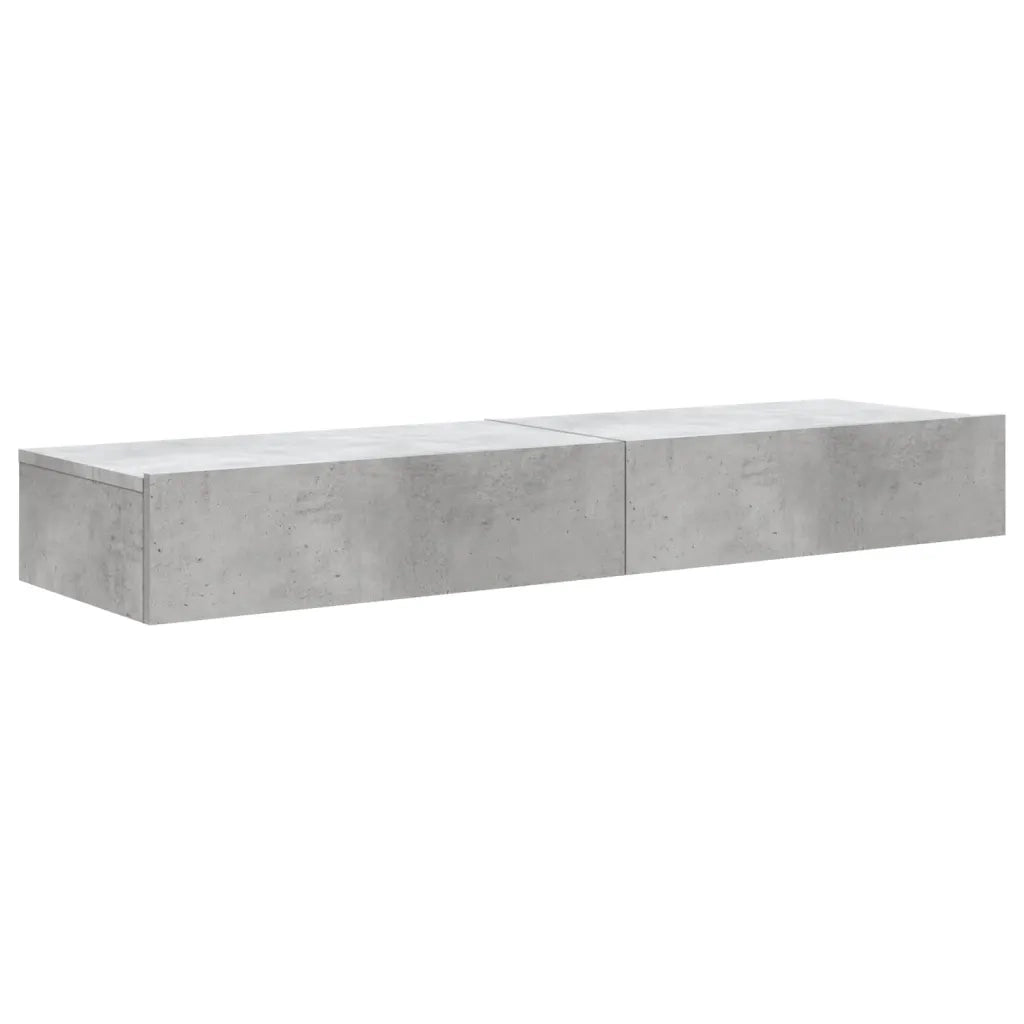 Mobili Porta TV con Luci LED 2 pz Grigio Cemento 60x35x15,5 cm 842893