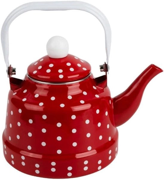 Teapot in acciaio inox con maniglia termoresistente per uso domestico, cucina, caffetteria, campeggio e forno a gas - 1,1L