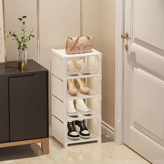 Rack per scarpe a 8 livelli - Organizzatore di archiviazione di scarpe spaziale per 1 livello, 1 pair di scarpe, ripiano per scarpe staccabile per corridoio camera da letto