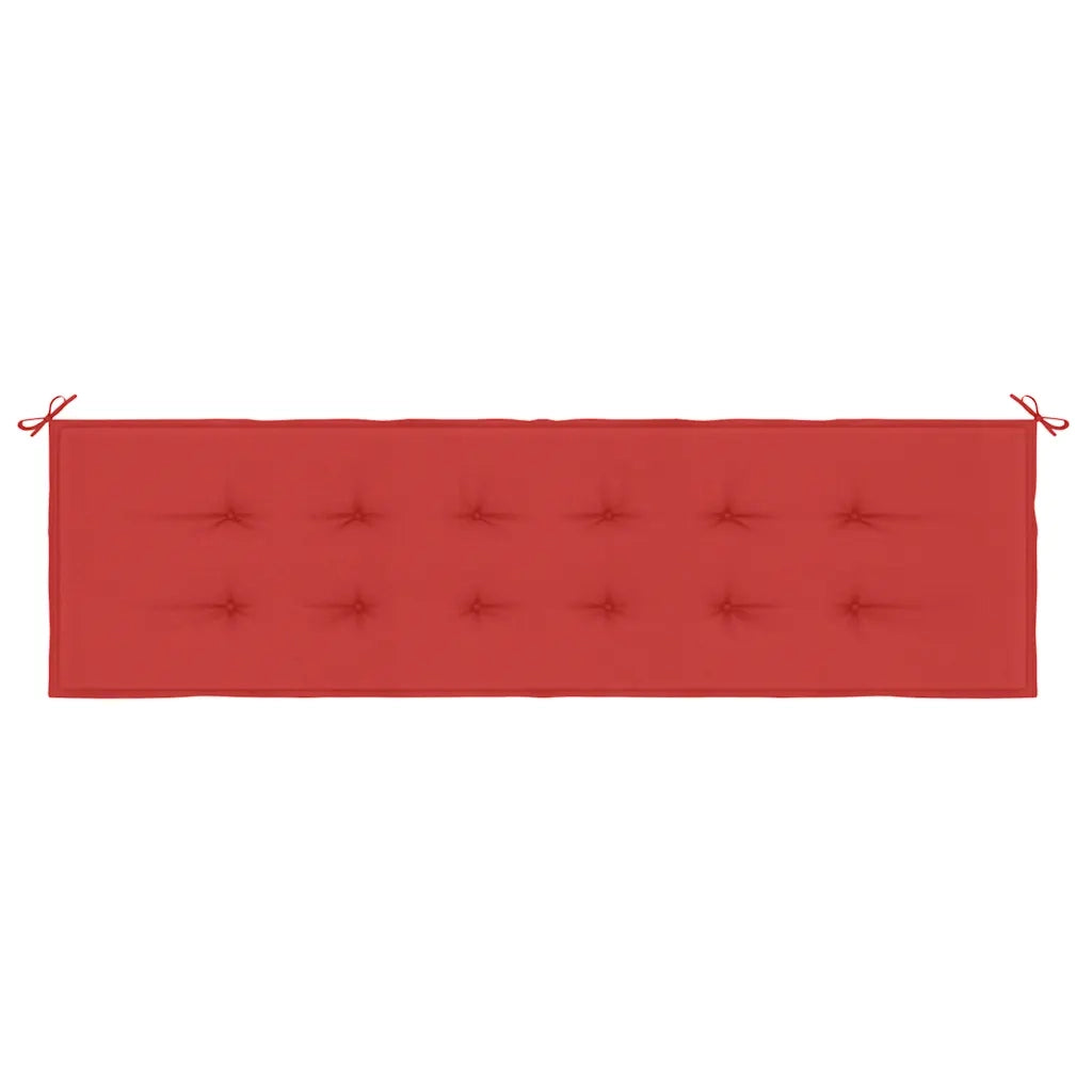 Cuscino per Panca Rosso 180x50x3 cm in Tessuto Oxford