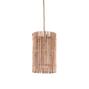 Lampadario a filo in rattan colore naturale per esterno