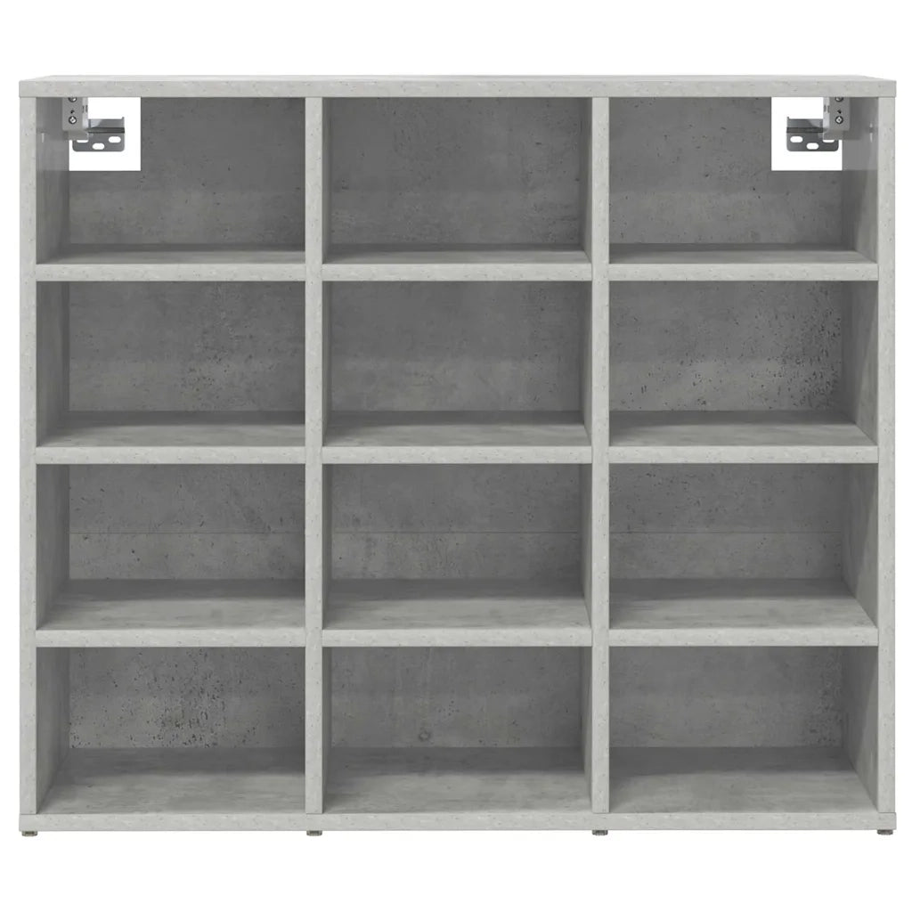 vidaXL Scarpiera Grigio cemento 77.5 x 30 x 67 cm Legno multistrato