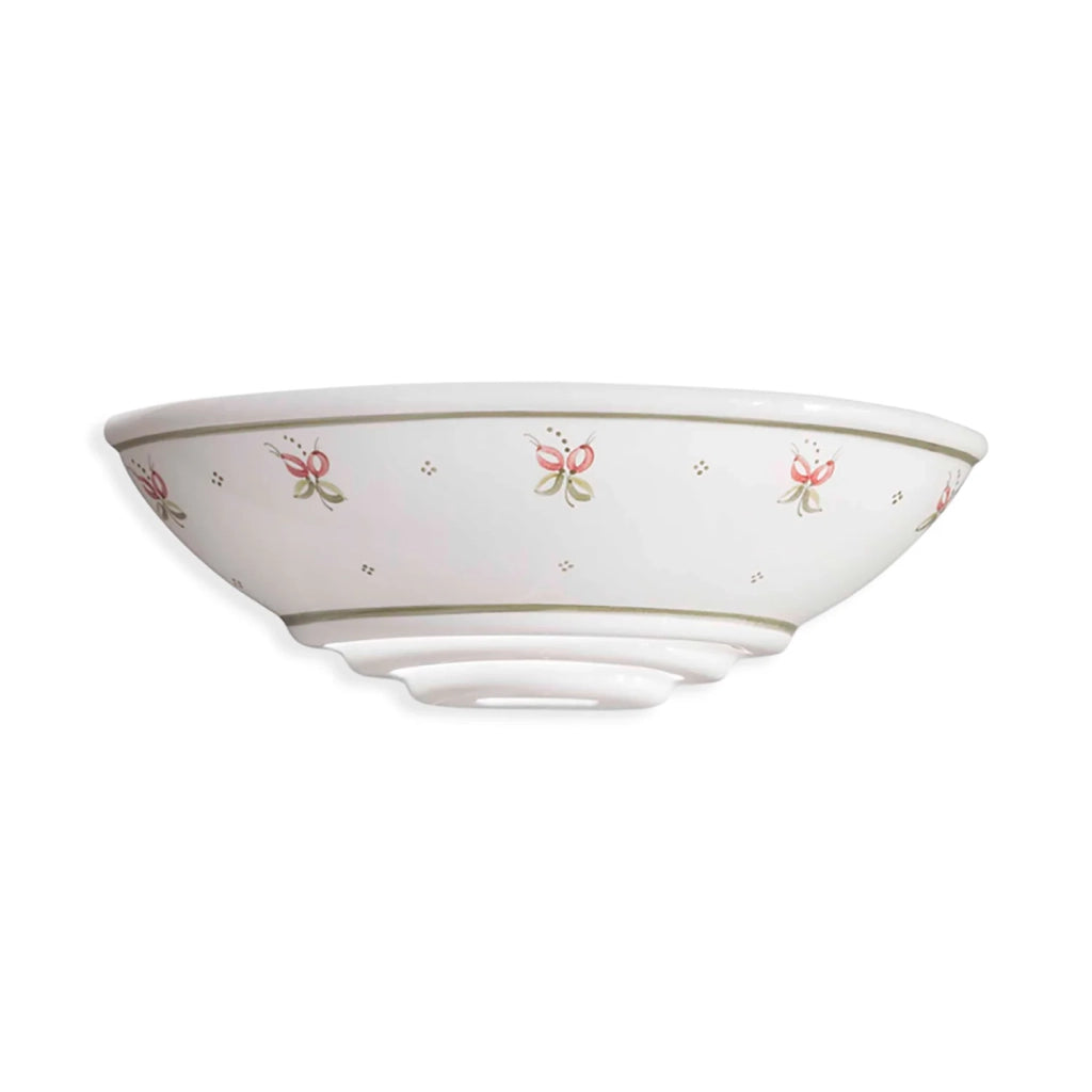 Applique Classica Trieste Bianco Decorato Filo Verde 1 Luce E27