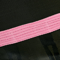 Trampolino Tappeto Elastico per Bambini con Ingresso a Cerniera e Pali Imbottiti Ø163.5x190 cm in Acciaio, PP e EPE Rosa