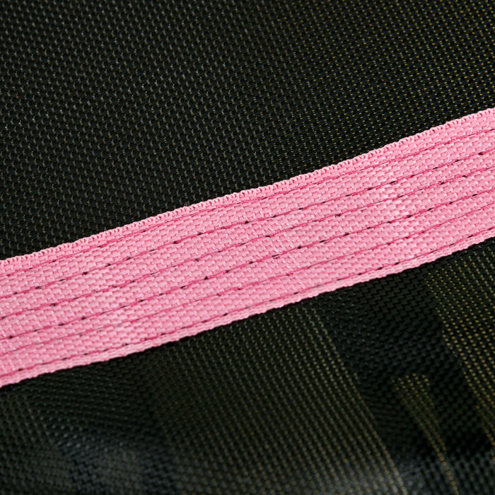 Trampolino Tappeto Elastico per Bambini con Ingresso a Cerniera e Pali Imbottiti Ø163.5x190 cm in Acciaio, PP e EPE Rosa