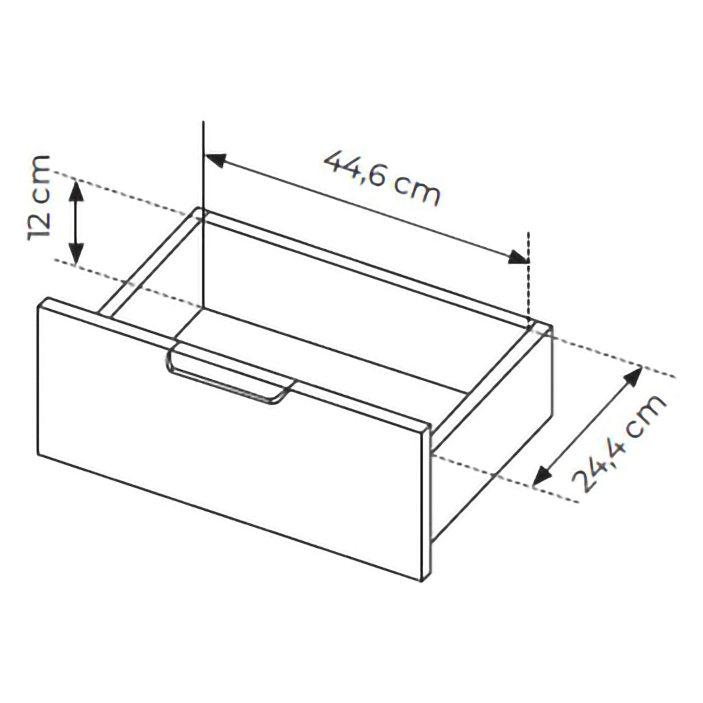 Karo, Tavolino da Salotto 2 Cassetti, 97x60x44h cm Nero Antracite