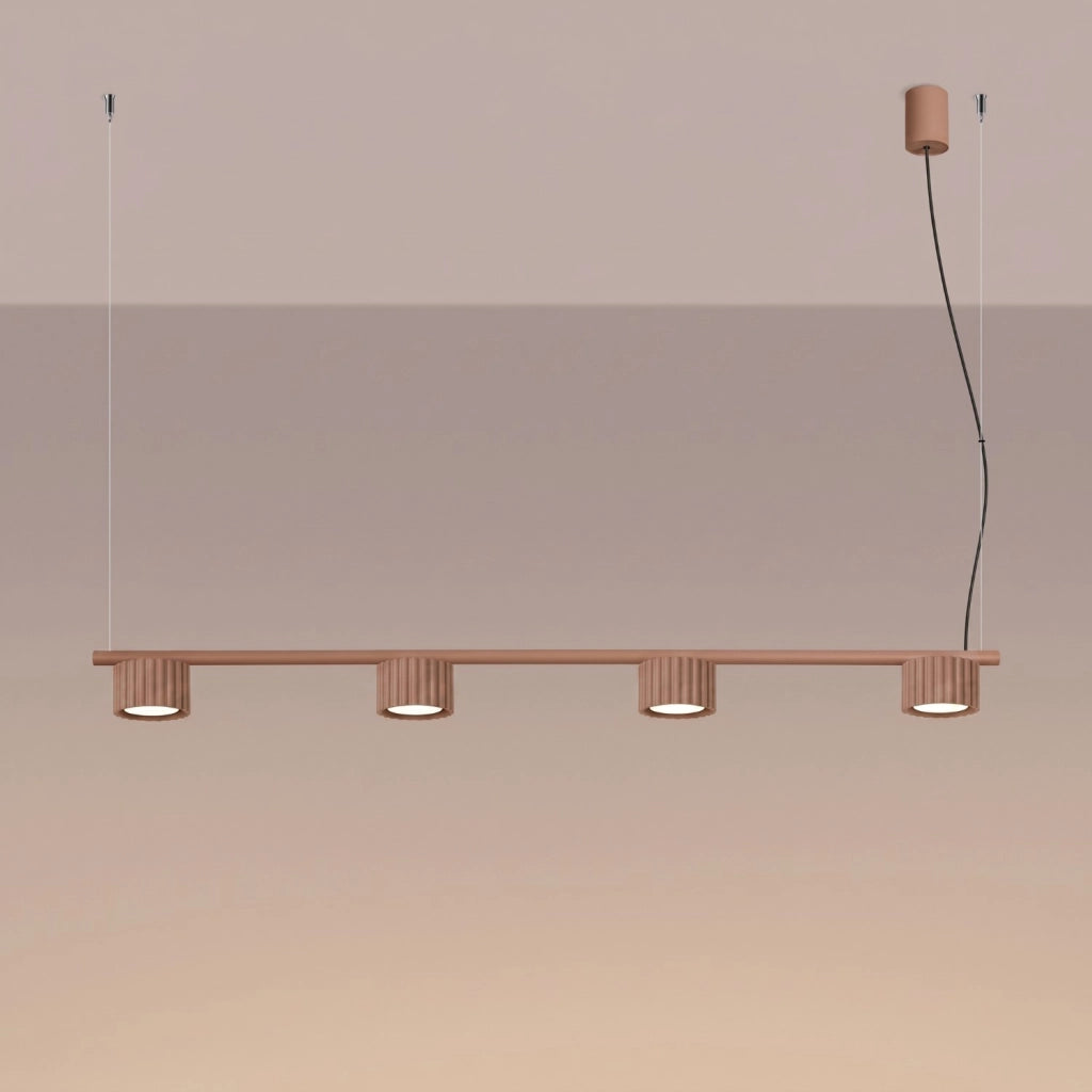 Lampadario AURA 4 moka Gx53