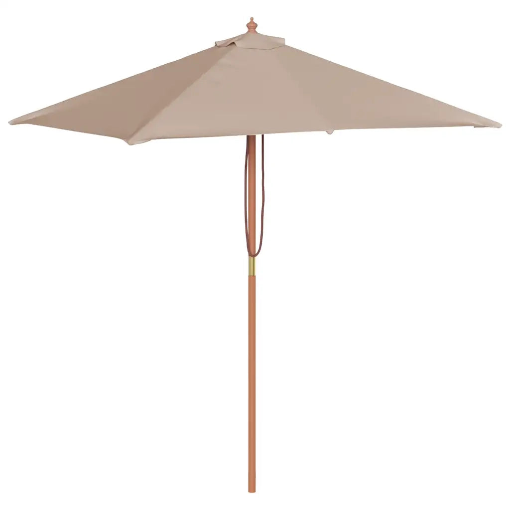 Ombrellone da Esterni con Palo in Legno 150x200 cm Tortora 44536