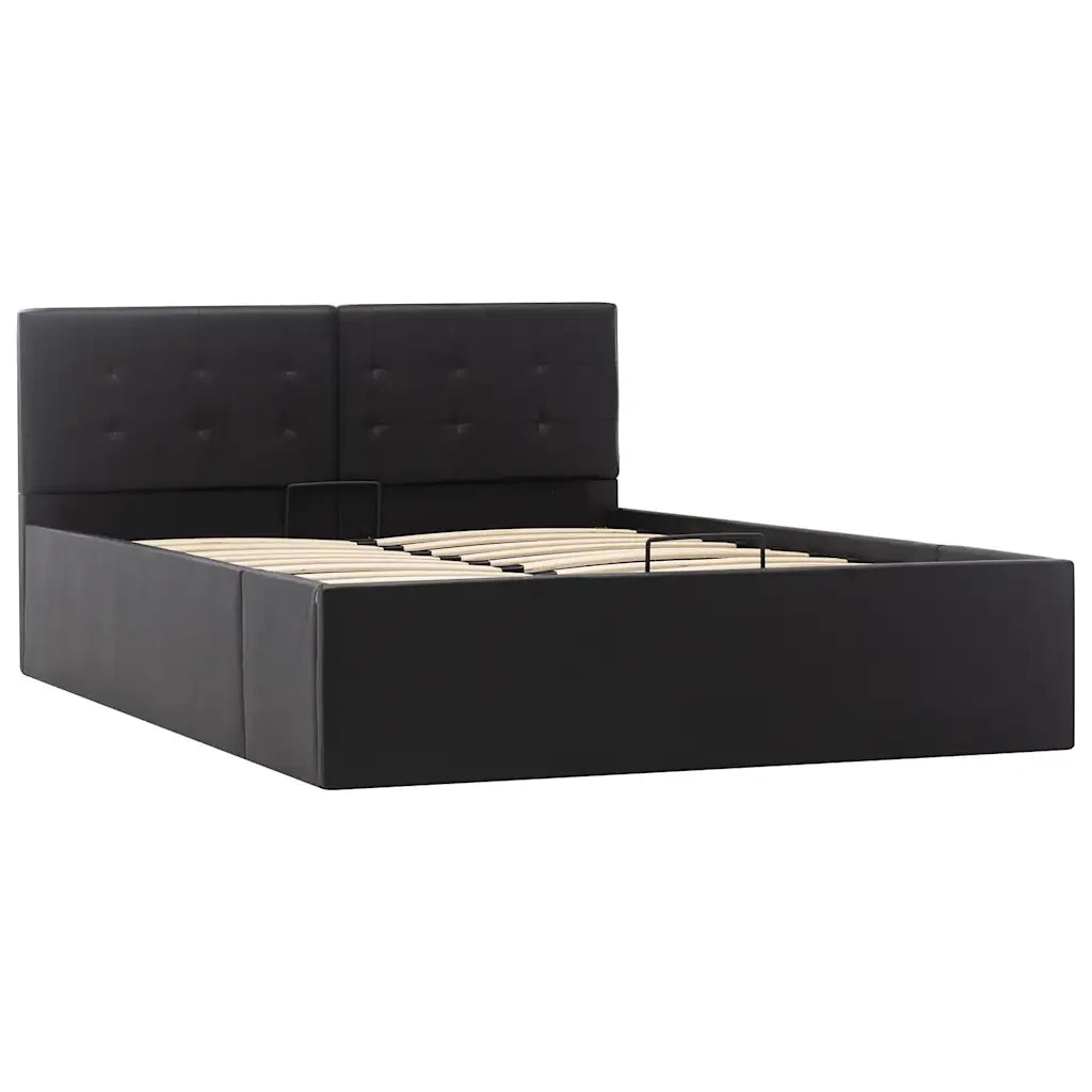 Giroletto con Contenitore Idraulico Nero Similpelle 120x200cm 285512