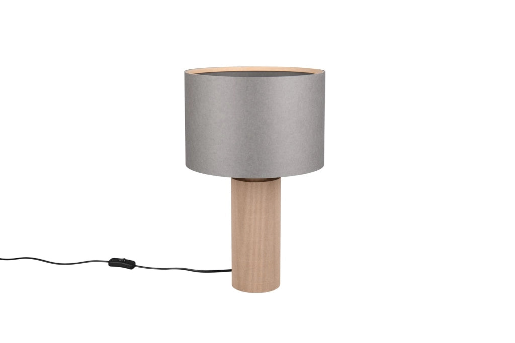 Lampada da tavolo CANIO Ø30 grigio-marrone salotto E27 Trio