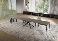 Tavolo Allungabile 160/420x90 cm Niket Tortora Gambe Antracite