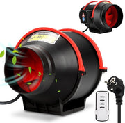 Ventilatore in Linea Silenzioso con Comando a Distanza per Bagno e Cucina (150 mm, 540 m³/h)