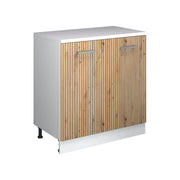 Mobile per mansarda Rion Rovere artigianale/Bianco 80 x 83.8 cm senza inclinazione con 2 ante Vicco