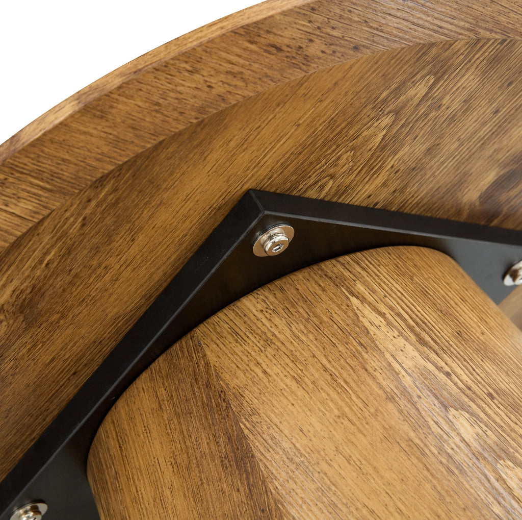 Tavolino rotondo 50x50x48 cm; portata fino a 120 kg; in MDF; naturale