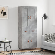 Credenza Grigio Cemento 69,5x34x180 cm in Legno Multistrato 3199853