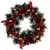 Coroncina rosso scozzese cm Ø45