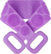 Scrubber Exfoliante e Pennello per la Massaggio per Bagno e Doccia - Utilizzo Doppio - Rimozione della Sporcizia e Massaggio - 70cm di Lunghezza - Blu