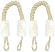 Pacco di 2 cordoni di protezione per porte in cotone, antiknel, protezione per cardini e cordoni antiknel per prevenire lesioni a bambini e animali domestici.