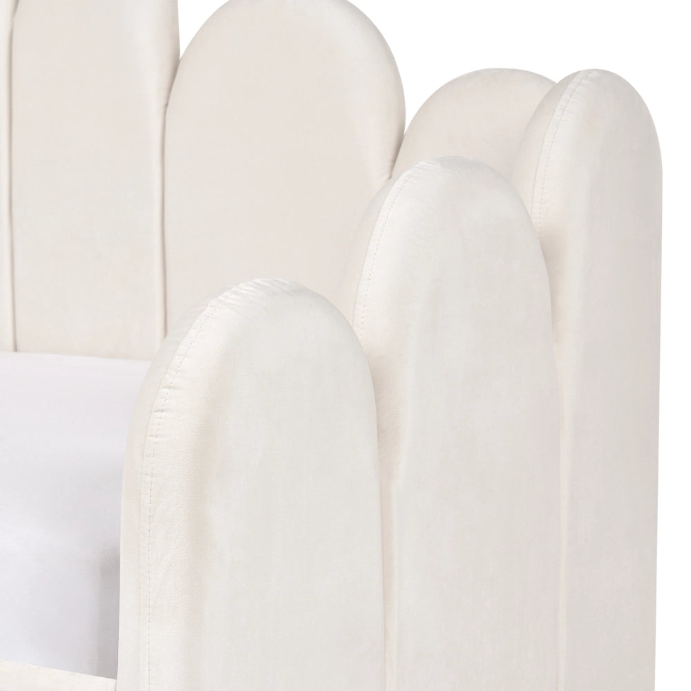 Letto singolo a scomparsa singolo 90/180 x 200 cm con rete a doghe trapuntata beige chiaro camera da letto cameretta