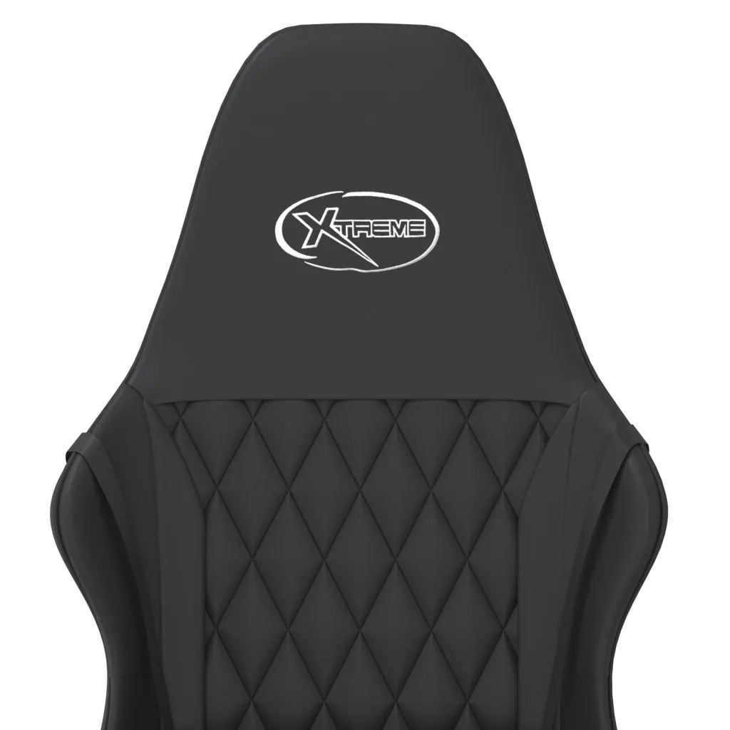 Sedia da Gaming Massaggiante Nera in Similpelle