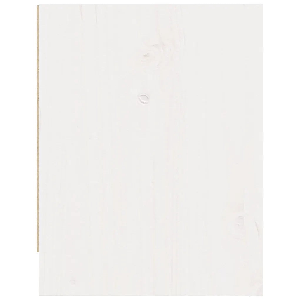Comodini 2 pz-Set di 2 Tavolino da notte Bianchi 40x30,5x40 cm in Legno Massello di Pino 571503