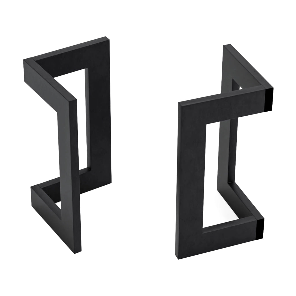 Set di 2 Gambe Kaskinen per Mobili Fai da Te Altezza 42 cm Acciaio Nero [en.casa]