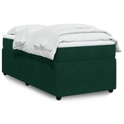 Giroletto a Molle con Materasso-Struttura Letto Verde Scuro 90x200 cm Velluto 625898